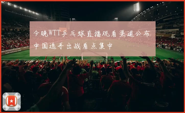 今晚WTT乒乓球直播观看渠道公布 中国选手出战看点集中